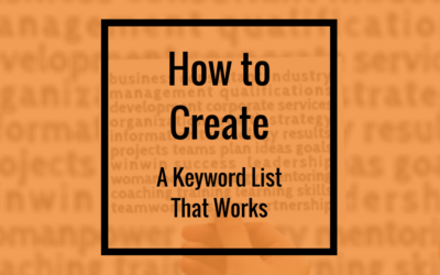 How to Create a Keyword List That Works